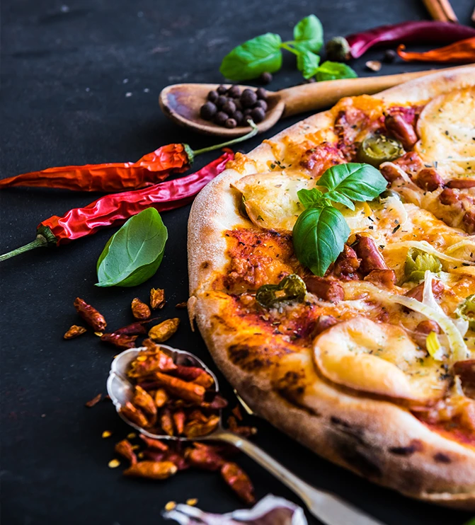 Knusprige Pizza